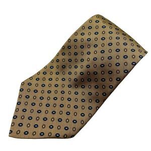 Tommy Hilfiger Tie Men's Beige Geometric 100% Silk 58.5" x 4" USA Y2K